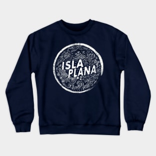 Isla Plana Vintage White Emblem Crewneck Sweatshirt